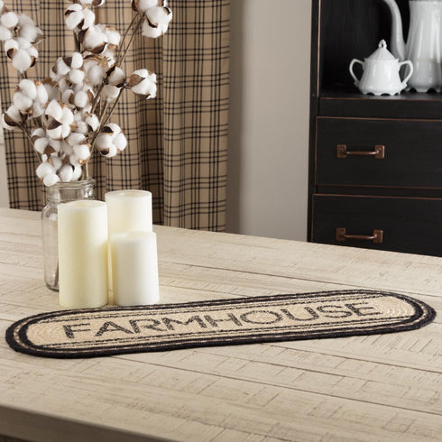 VHC Brands Sawyer Mill White Farmhouse Jute Table Décor for Tabletop & Kitchen