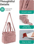 BAGSMART Lunch Bag Women Large Lunch Box Insulated Tote Bag with Multi-Pockets Quilted Puffy Tote for Work, Outdoors