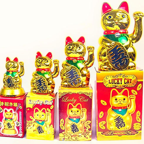 Lucky Cat Fortunes - Gold Waving Feng Shui Cat for Store Decoration