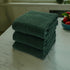 Textured Dark Green Kitchen Dish Towels, 100% Cotton Cloth, Soft Absorbent Terry Ribbed Loop: Set of 3 for Everyday Use