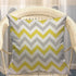 Mugod Chevron Throw Pillow Cover, Zigzag Wavy Geometric Stripe, Yellow White Gray, 18x18 Inch for Home Decor