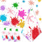 CMUSKO Paint Party Decorations - 3Pcs Plastic Tablecloths for Paint Splatter Birthday Party, 108x180cm
