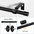 Adjustable Curtain Rods 120 Inch for Windows 66 to 120, Single 5/8 Inch Diameter Drapery Rod Set with Brackets