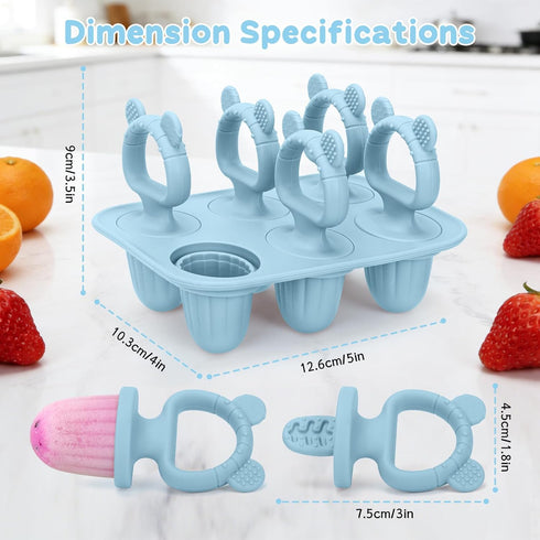 Frozen Silicone Baby Popsicle Molds with Sticks, Mini Popsicles Molds for Babies Breastmilk Popsicle Molds for Teething