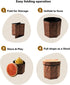 CHEFAN Fruit Storage Stool Ottoman,Tree Stump Stool, Cute Folding Storage Toy Box, Collapsible Seat Chest, Wood Stump