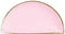 Sugar & Cloth 9 Inch Semi Circle Paper Plate, Pink with Gold Edge, 16 Count
