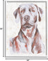 Stupell Industries House Dog Pet Portrait Labrador Soft Tone Painting by Melissa Wang, White Framed Wall Art, 24 x 30