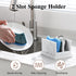 2 Luxspire Kitchen Sponge Holder, Dish Sponge Holder with with Drain Tray, Marble Sponge Holder for Kitchen Sink