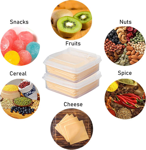 WonLiq 2 Pack-Plastic Sliced Cheese Storage Containers with lids Airtight Keeps Cheese Fresh and Delicious Cheese
