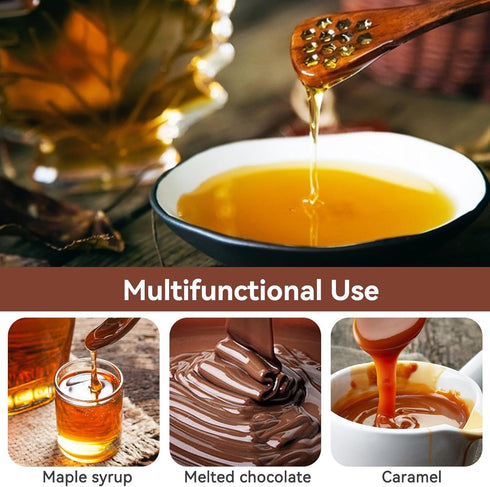 Cyrank 3PCS Honey Dipper Sticks, Long Handle Honey Dipper Mixing Stick Mini Honeycomb Drizzler Wooden Spoon Stirrer