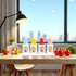 Rosojodg 4Pcs Colorful Mini Cute Tomato Ketchup BottleSalad Dressing Tomato Containers Empty Ketchup and Mustard Syrup