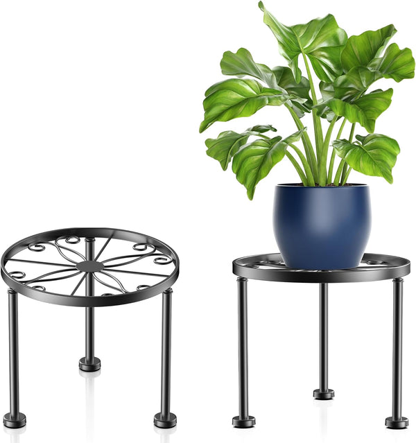 Garden Gifts Plant Lovers Gifts Black Metal Plant Stand with Anti-Slip Base