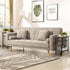Tedheve Set 2 3-Tier Narrow Side Table of for Small Spaces, End Table for Living Room with Wide Storage Tabletop