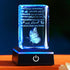3D Crystal Butterfly Inspirational Gift with Color Changing LED Base, Inspiring Plaque,