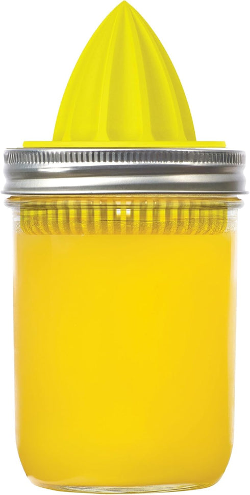 Jarware Yellow Juicer Lid for Wide Mouth Mason Jars