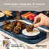 madesmart dipware Small Serving Tray with Collapsible and Removable Dip Bowl for Appetizers and Snacks; Reusable serving tray with Multipurpose Bowl, Translucent Midnight by madesmart