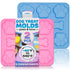 2 Pcs Dog Treat Molds - Bone & Paw Shaped Silicone, Non-Sticking, Blue & Pink for Homemade Treats