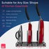 Compact Pan & Pot Lid Organizer Rack with 6 Adjustable Dividers, Steel Single Rack for Kitchen Cabinet, No Assembly