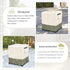 22 22 18 inches,600D Outdoor Ottoman Cover W x D x H Heavy Duty Waterproof Patio Ottoman Cover,Patio End Table Covers