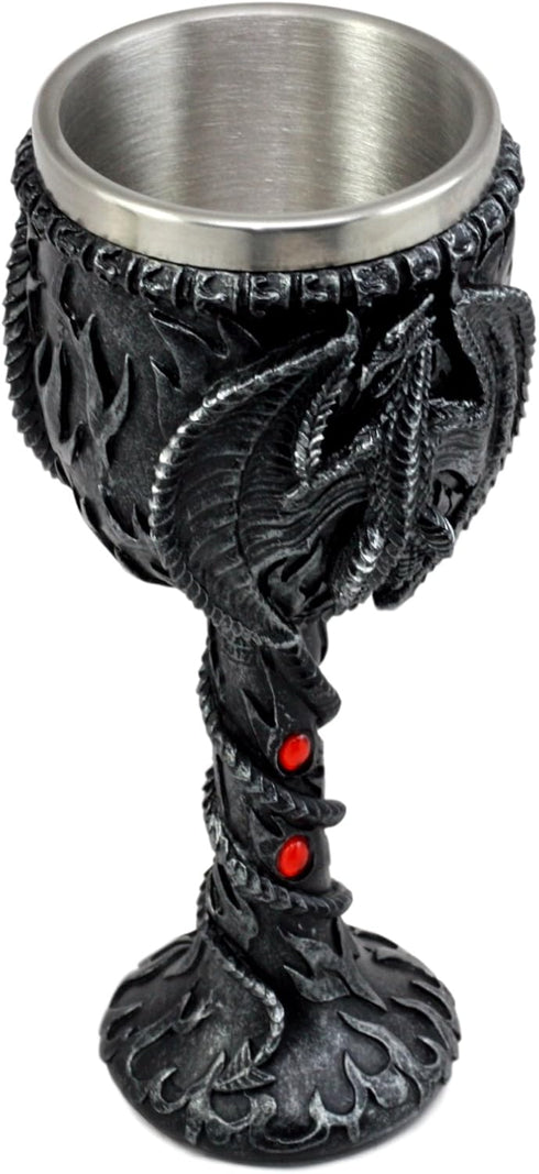 Ebros Legend Of The Thrones Drogon Blood Fire Dragon Wine Goblet - 6oz Capacity Party Beverage Cup