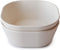 mushie Square Dinnerware Bowls for Kids, Set of 2 (Ivory), Made in Denmark