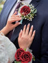 MACTING 30PCS Artificial Rose Flowers, Real Touch Fake Red Foam Roses for DIY Wedding Bouquets, Crafts, Home Decor