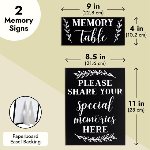 Juvale Celebration of Life Decorations – Memory Signs for Funeral, Memorial Service, Graduation, Wedding, and Birthday