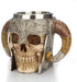 Stainless Steel Skull Mug, Viking Drinking Cup, Skeleton Beer Stein, Halloween Bar Drinkware Gift