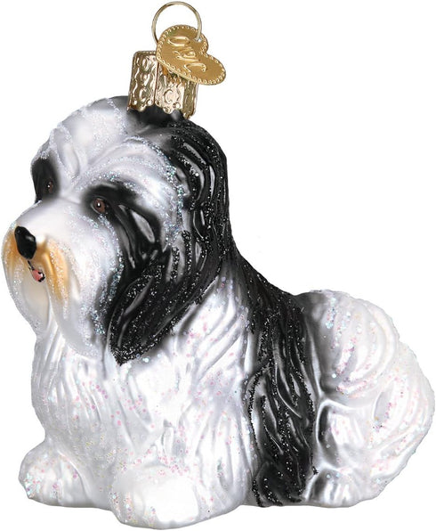 Old World Christmas Havanese Dog Collection Glass Blown Ornaments for Christmas Tree