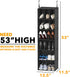 SpaceAid 2 Pack Hanging Closet Organizer and Storage with Dividers, 24 Compartments Hanging Shoe Shelves for Closet, Wardrobe, RV, Garment Rack - Black by SpaceAid