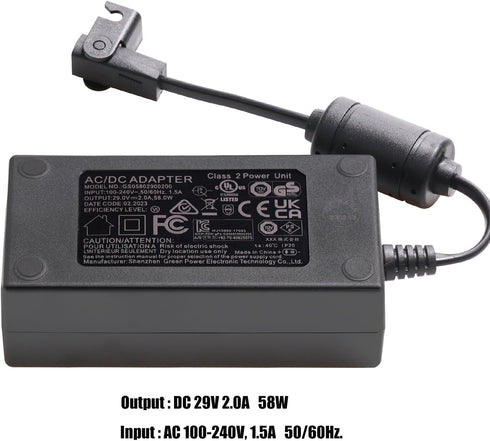Universal Power Cord for Recliner Chair, 2-Pin Power Adapter for Lift Chair, 29V 2A
