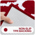 OLANLY Bathroom Rugs 47x17 | Soft Absorbent Microfiber Bath Mats, Non-Slip Shaggy Shower Carpet, Burgundy