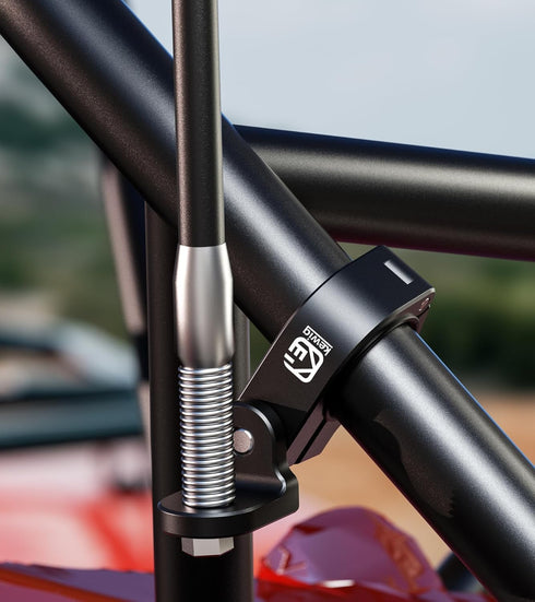 ATV Whip Light Mount, Sturdy Aluminum Alloy Flag Mount, 360° Rotating Adjustable Light Bar for ATV UTV Motorcycle