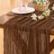 Socomi Brown Coffee Cheesecloth Table Runner Summer Boho Rustic Gauze 120 inch