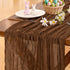 Socomi Brown Coffee Cheesecloth Table Runner Summer Boho Rustic Gauze 120 inch