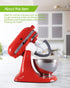 Flex Edge Beater for KitchenAid Mixer Attachments, Compatible with 4.5-5 Quart Tilt-Head Stand Mixers