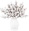 Rowfad 40 Pcs Artificial Berry Stems Branches, Christmas White Faux Holly Berries
