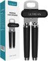 Ultrean Manual Can Opener, Heavy Duty Stainless Steel with Soft Touch Handle, Rust Proof (Black)