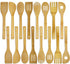 DEAYOU 16 PCS Bamboo Wood Spoons Set - Cooking Utensils for Everyday Use, Perfect for Housewarming Gifts