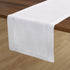 Solino Home Linen White Table Runner 60 Inches - Double Hemstitch, 100%