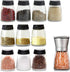 Celiseaya Glass Spice Jars, Double Lids Seasoning Shakers Glass Bottles Spice Shakers Sifter