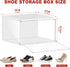 1 Pack 12 Closet Clear Shoe Boxes Size Shoe Storage Organizer for Stackable Shoes Rack Handbag Organizer Plastic