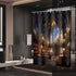 Library Shower Curtain Bookshelf School Medieval Magic Book Bathroom Decor, Waterproof Fabric