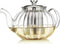 Teabloom Vienna Glass Teapot - Stain-Free Heatproof Glass, Stovetop Safe, Removable Stainless Steel Infuser, 37 oz.