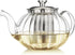 Teabloom Vienna Glass Teapot - Stain-Free Heatproof Glass, Stovetop Safe, Removable Stainless Steel Infuser, 37 oz.