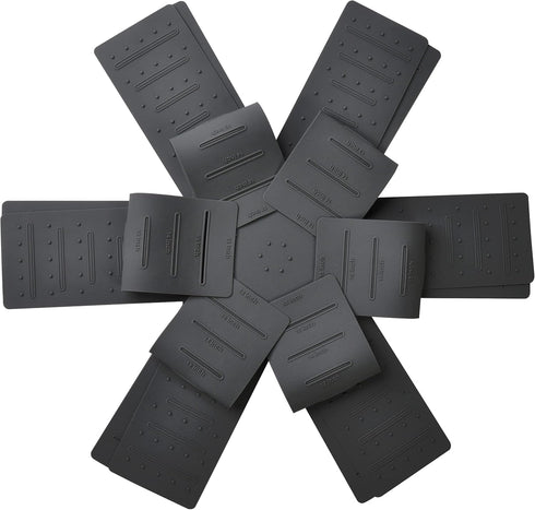 Pot & Pan Protectors, 3-Piece Silicone Cookware Protector Pad, Unique Opening Design for Stacking