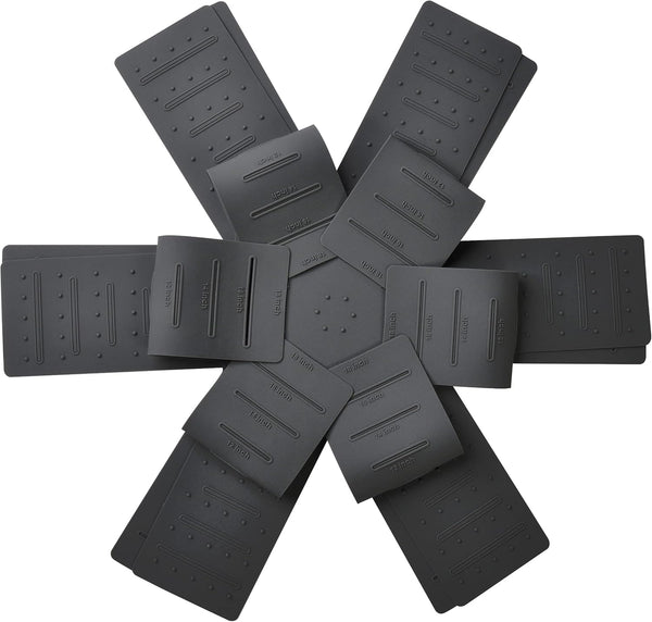 Pot & Pan Protectors, 3-Piece Silicone Cookware Protector Pad, Unique Opening Design for Stacking