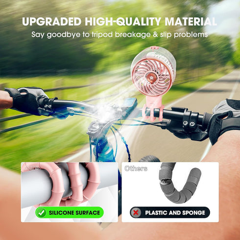 100ml Ausic Stroller Fan with Mist, Misting Portable Fan for Stroller, Baby Fans with Detachable Tripod, Baby