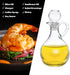 BSTKEY Set 2 310ml of Olive Oil Dispenser Bottle with Stopper, Elegant Style Round Glass Cruet Bottles for Kitchen, Oil