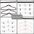 Clothes Hanger Connector Hooks, Mini Cascading Hanger Hooks for Velvet Huggable Hangers, Heavy Duty Space Saving, 60